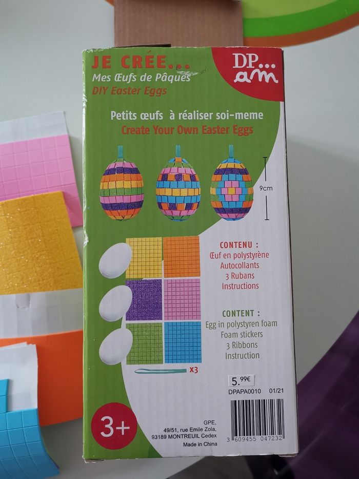 Oeufs de Pâques mosaïque à fabriquer - photo numéro 4