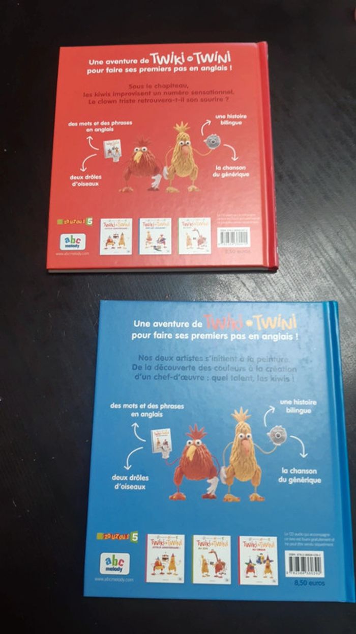 Livre à écouter ou à lire - twiki et twini au cirque / vive les couleurs- CD- apprendre L'anglais - photo numéro 2