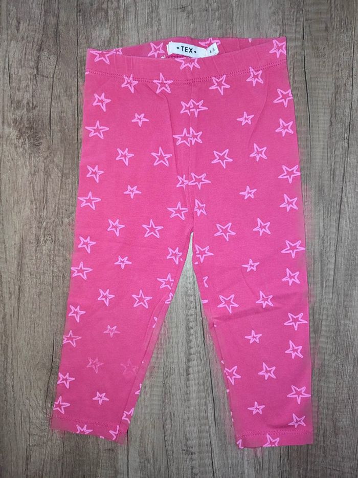 Legging rose avec étoiles Tex 4/5 ans