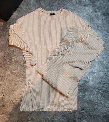 Ensemble tunique et pantalon beige