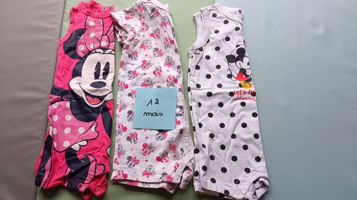 Lot 3 pyjama shorts Minnie 12 mois