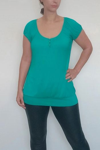 Haut fluide casual vert emeraude taille 40