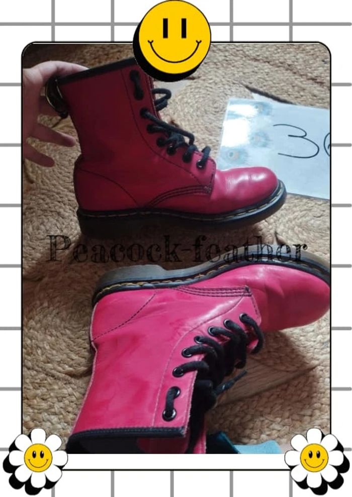 Bottines dr Martens rouges 36 - photo numéro 11