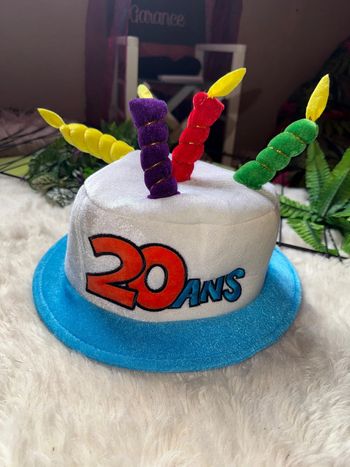 Chapeau anniversaire 20 ans NEUF