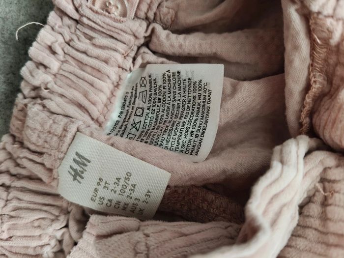 Pantalon velours léger vieux rose H&M 98cm - photo numéro 4