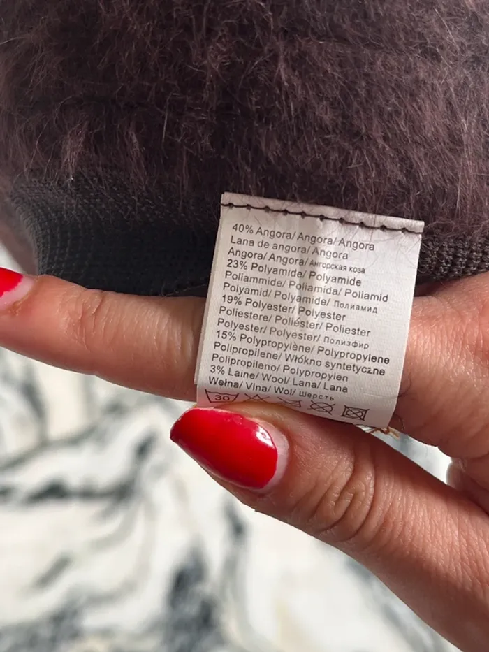 Chapeau vintage marron en angora tout doux 🤎 - photo numéro 5