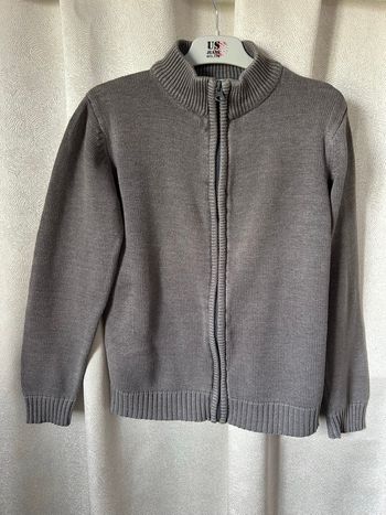 Gilet gris fermeture 9-10 ans Tex 