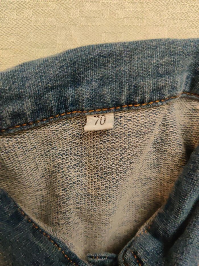 Combinaison jeans bébé 70 cm - photo numéro 5