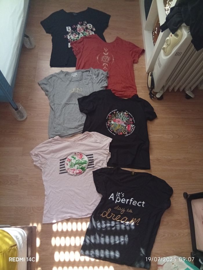 Lot 6 T shirts haut maillot femme xl - photo numéro 2