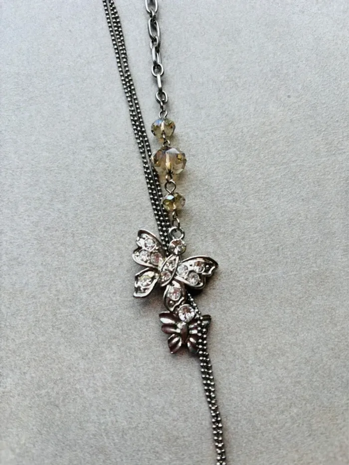Magnifique collier sautoir papillon - photo numéro 3