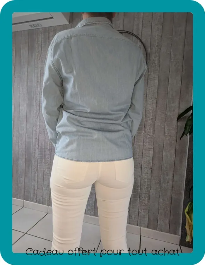 Blouse/chemise en jean Zara 36 - photo numéro 9