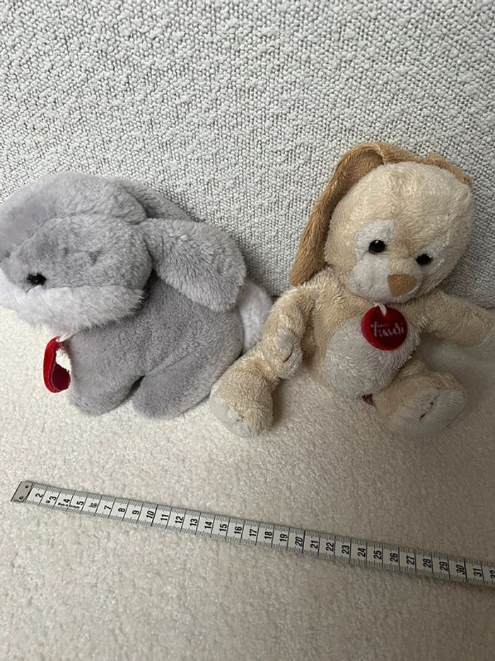 Lot de 2 peluches Trudi lapins - photo numéro 4