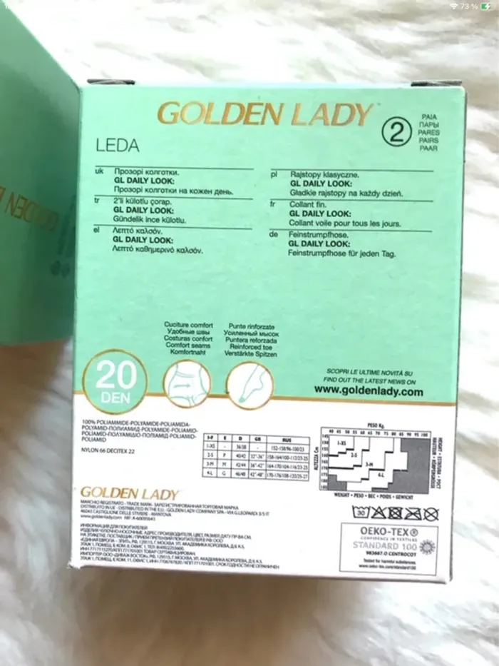 Lot de 2 collants Golden Lady noir taille 4 neuf avec emballage - photo numéro 5