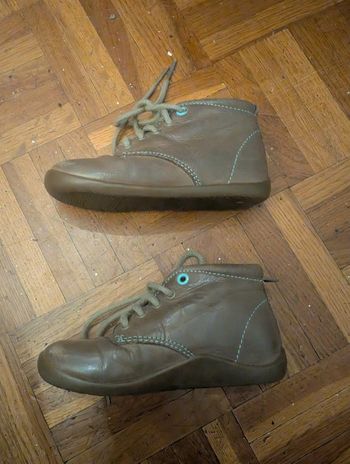 Bottines cuir taupe mixte pointure 23