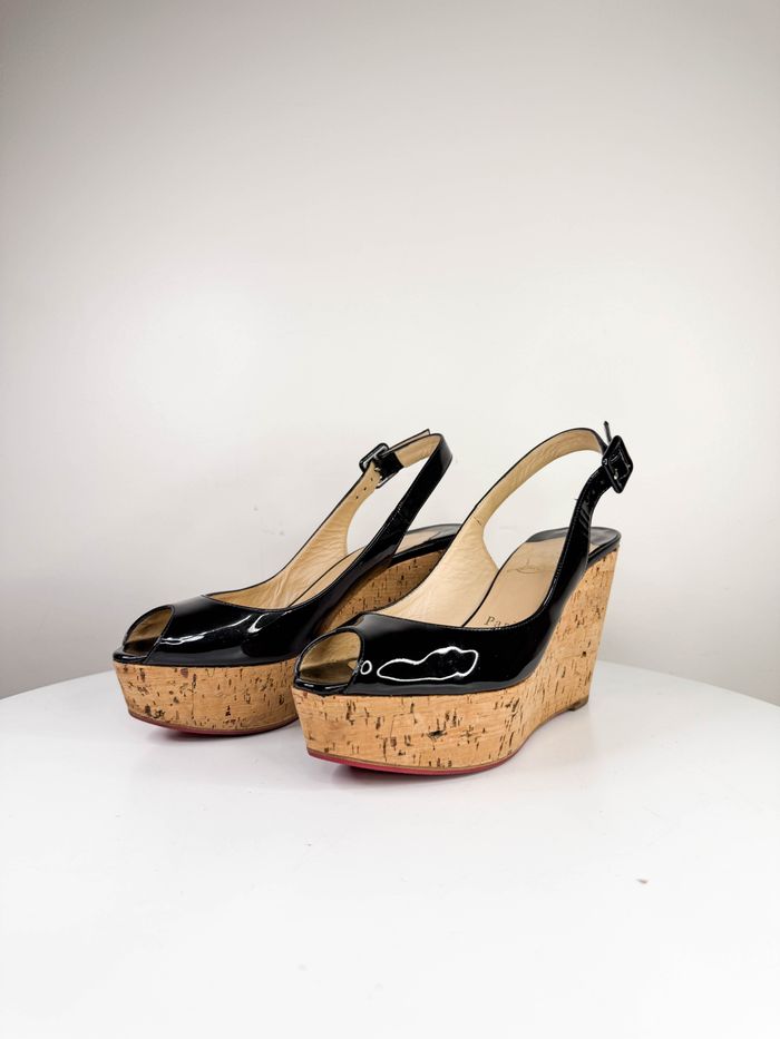 Sandales compensées noires - photo numéro 2