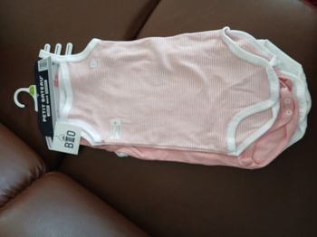 lot 3 bodies sans manches fille petit bateau 86 cm 24 mois