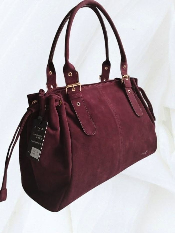 Cabas suédine bordeaux Flora Co - photo numéro 3