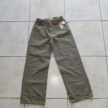 In extenso - pantalon coupe straight coton kaki 12 ans