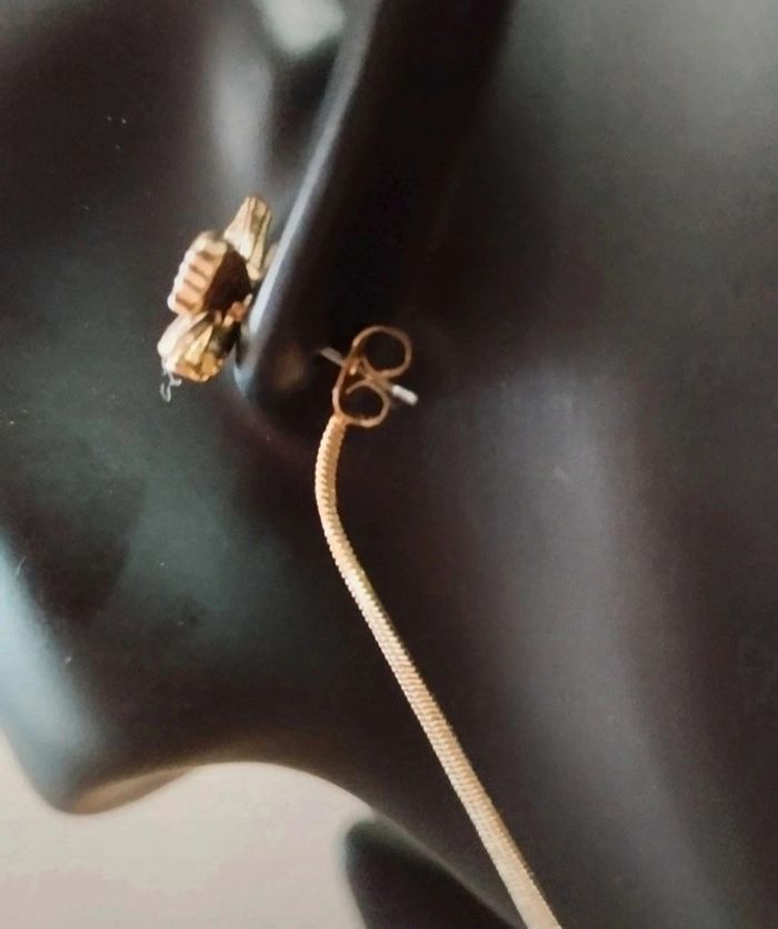 Boucles d'oreilles papillon fantaisie - photo numéro 4