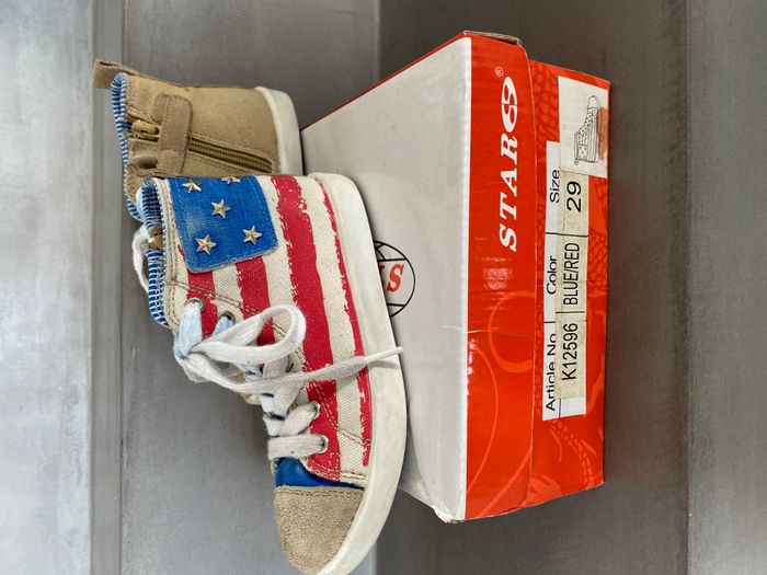 Chaussures montantes enfant drapeau USA 29