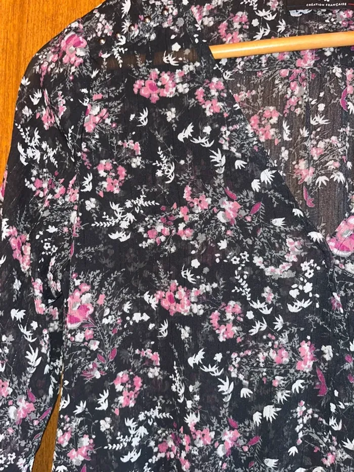 Blouse à fleurs temps des cerises - photo numéro 2