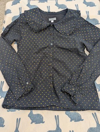 Chemise fille 12 ans noire et dorée Vertbaudet