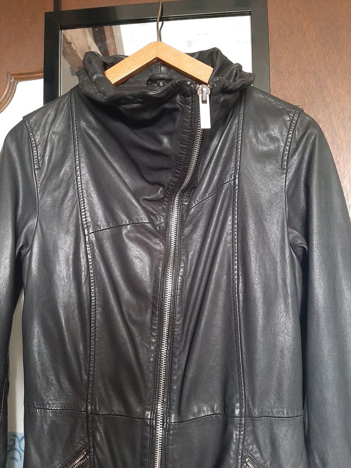 Veste 3/4 cuir noire - photo numéro 6