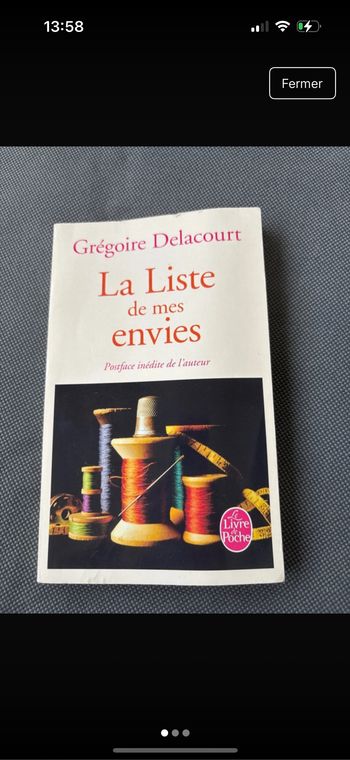 La liste de mes envies