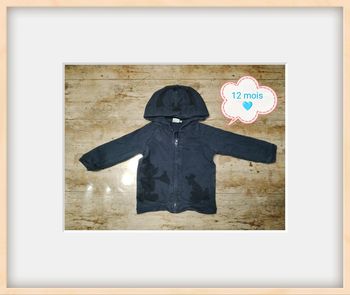 Magnifique veste / gilet zippée mi saison garçon Mickey 12 mois
