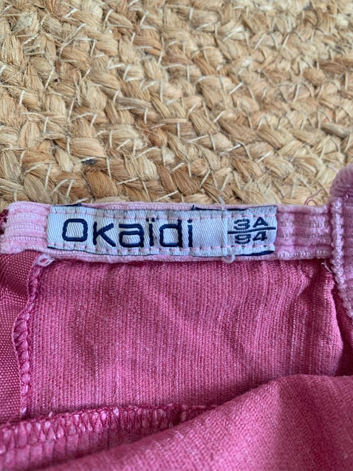 Robe vieux rose en velours Okaidi 3 ans - photo numéro 6