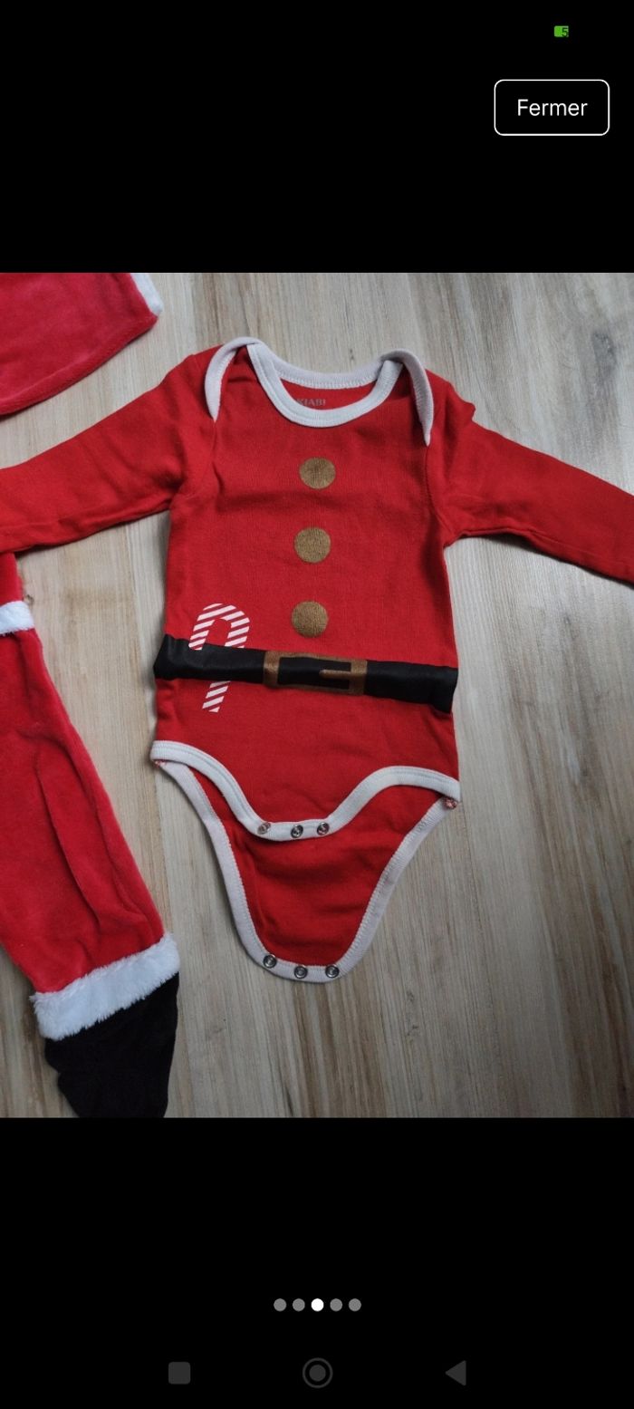 Ensemble pyjama et bodie noël - photo numéro 3