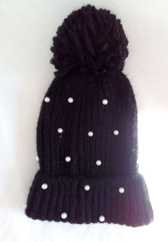 Bonnet perles et pompom - photo numéro 2