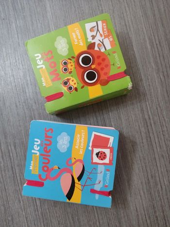 Lot de deux jeux pour apprendre les couleurs et les mots