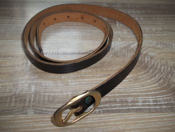 Ceinture cuir fine noire