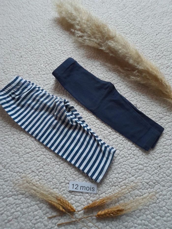 2 leggings 12 mois