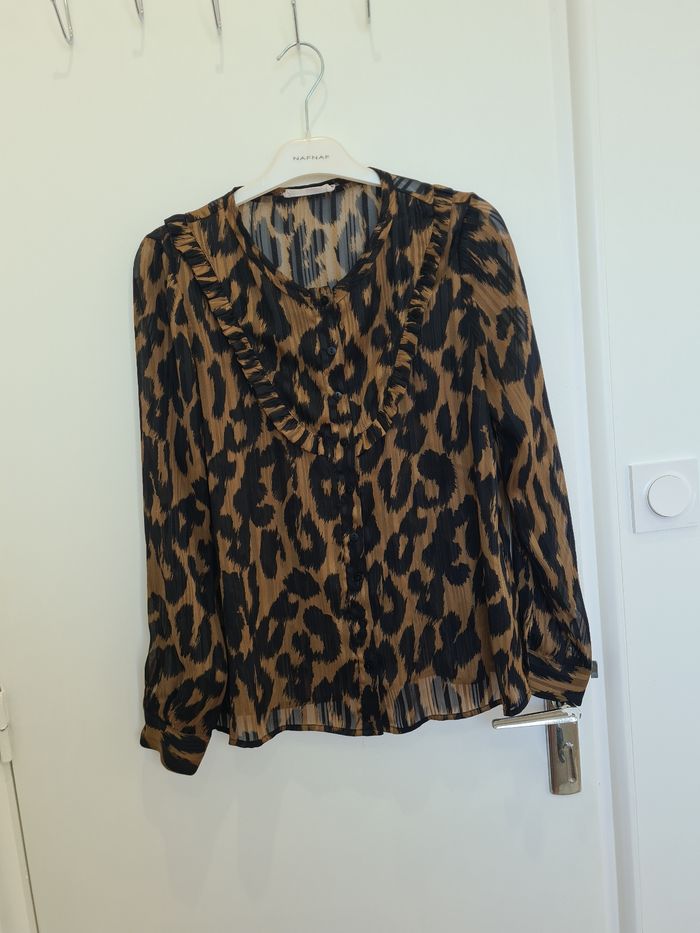 Chemisier blouse mango taille S - motif léopard - photo numéro 3