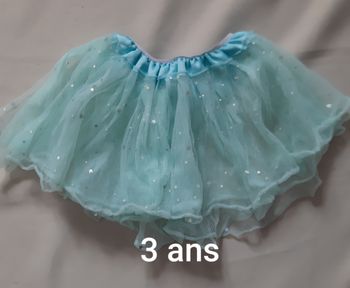 jupe de déguisement - tutu bleu étoiles - 3 ans