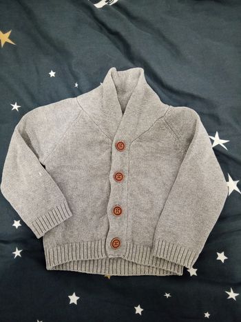 Gilet gris _ T.80cm