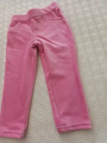 Pantalon Tex 18 mois velours côtelé rose