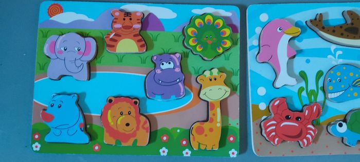 Lot de 2 puzzles à encastrements - photo numéro 2