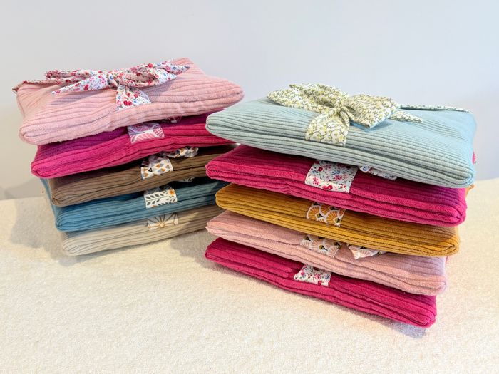 Pochette à livre de poche ou liseuse Fushia Fleurie - photo numéro 8