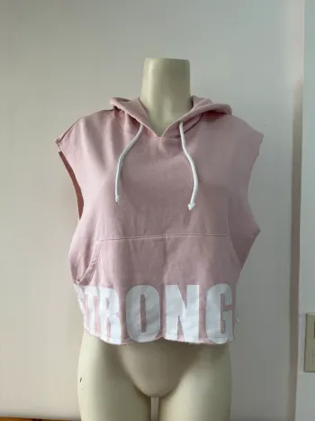 Sweat à capuche sans manches