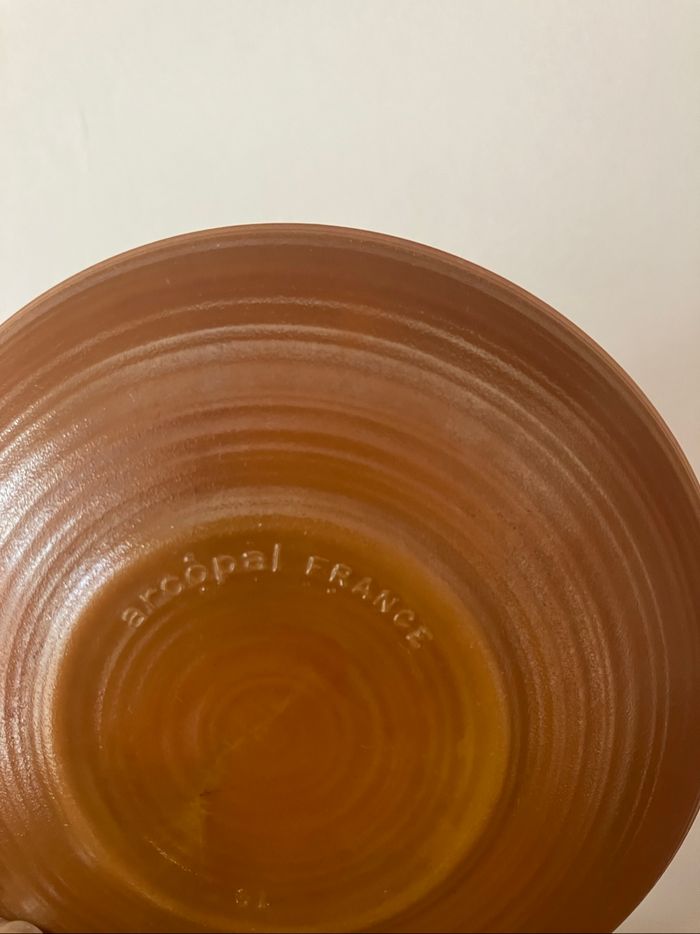 Vintage-Ensemble de 6 tasses et soucoupes-Modèle Volcan-Arcopal - photo numéro 6