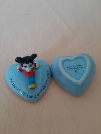 Boite à dents de lait Mickey Disney, années 80 en céramique