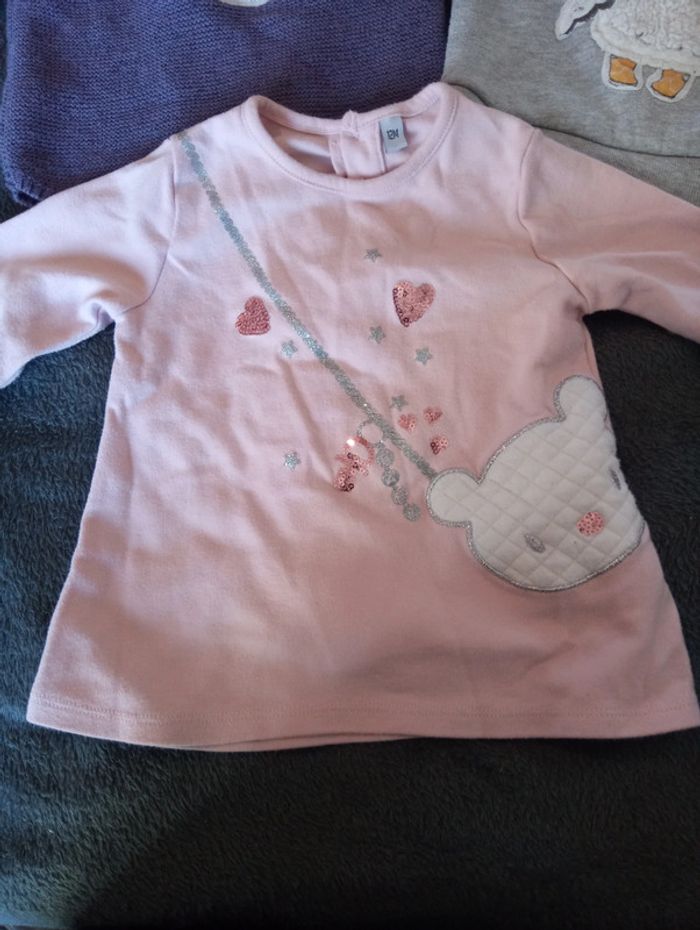 Lot de 3 pulls 12 mois - photo numéro 2