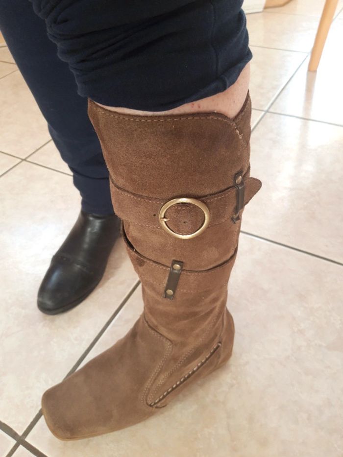 Bottes femme daim