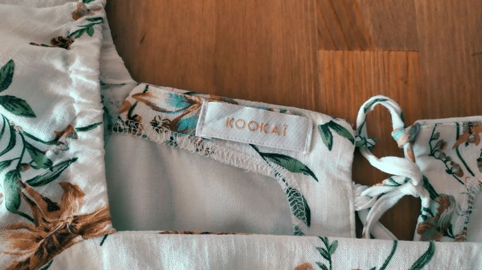 Blouse fleurie/crop top Kookaï T38 en viscose - photo numéro 4