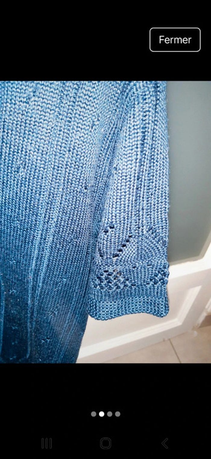 Pull ajouré marine 40🔴
