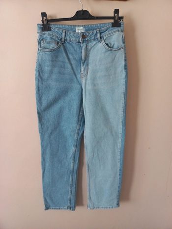 Jean straight bi-couleur