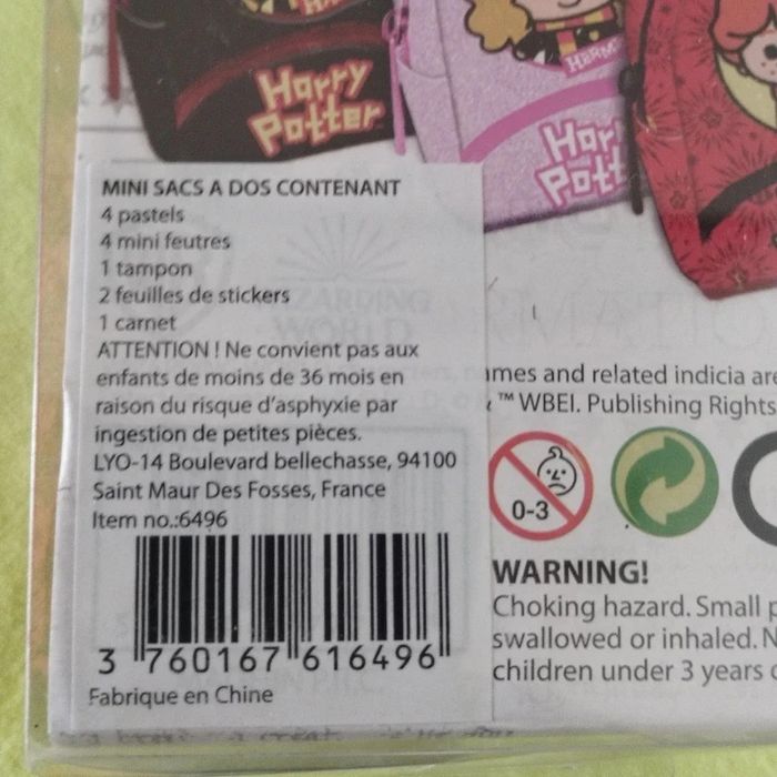Mini sacs à dos RON Harry Potter Neuf - photo numéro 7